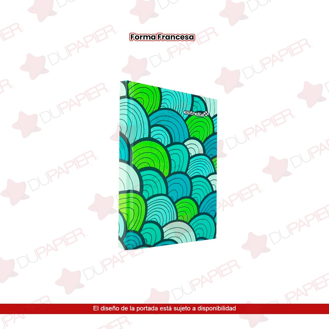 libreta pasta dura forma francesa cuadro grande 0086 con 96 hojas en